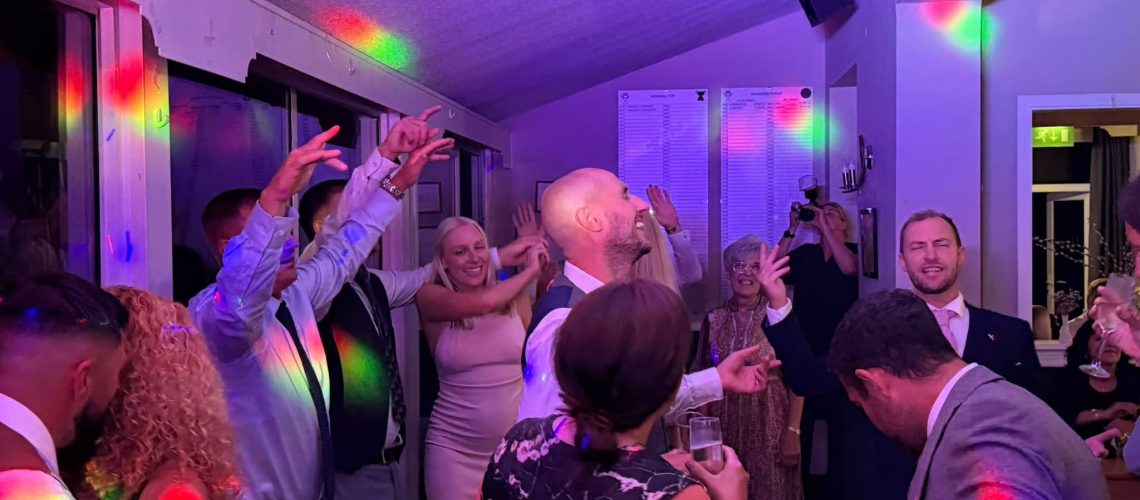 A lively dance floor! at last week's wedding, DJ & Disco at Cavendish Golf Course in Buxton